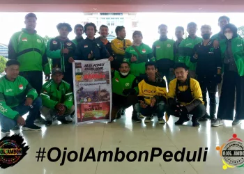 Ojol Kota Ambon, Aksi Penggalangan Dana Untuk Kebakaran Pasar Mardika.