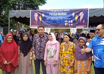 Jelang Hari Raya Idul Fitri, Pemkot Ambon Menggelar Pasar Murah Di Nania.