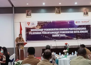 Pemkot Gelar Workshop Peningkatan Kinerja Pelayanan Publik Bagi ASN Pemkot Ambon.