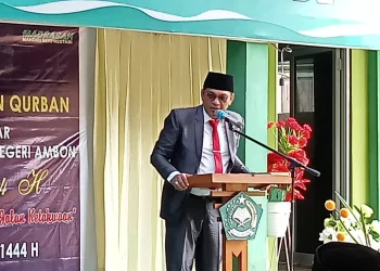 MTs Negeri Ambon  Berbagi Hewan Kurban Sebanyak 6 Ekor Sapi dan 3 Ekor Kambing 