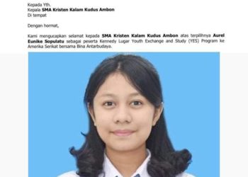 Siswa SMA Kalam Kudus Ambon Terpilih Ikut Belajar 10 Bulan di Amerika Serikat