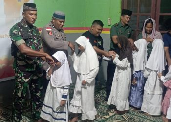 Bintara Polri Angkatan 24 zAzg Dan Bintara PK 11 TNI Gelar Bukber Dengan Puluhan Anak Yatim
