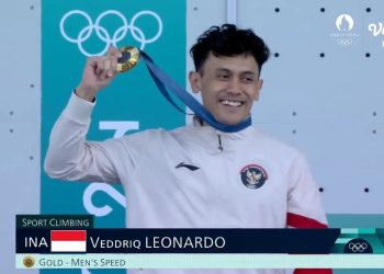 Samakan Rekor Dunia, Veddriq Leonardo Raih Emas Pertama Untuk Indonesia di Olimpiade Paris 2024