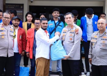 Masuk Ramadhan, Polresta Ambon Gandeng BEM dan OKP Gelar Baksos