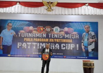 KONI Maluku Harapkan Lewat Pangdam Pattimura Cup I Dapat Lahirkan Atlet-atlet Tenis Meja Berprestasi