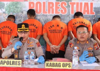 Ini Rincian Sejumlah Kasus Diungkap Polres Tual Dalam Operasi Pekat Salawaku 2025