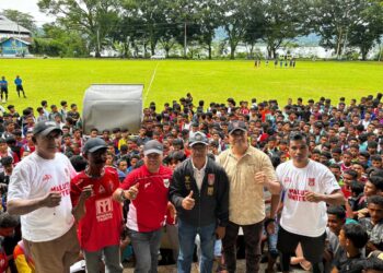 Ribuan Anak Maluku Ikut seleksi EPA Malut United 2025, Sayuri Hadir Beri Motivasi