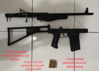 Kedapatan membawa Senpi di Mobil Tiga Warga Masihulan Diringkus Polisi