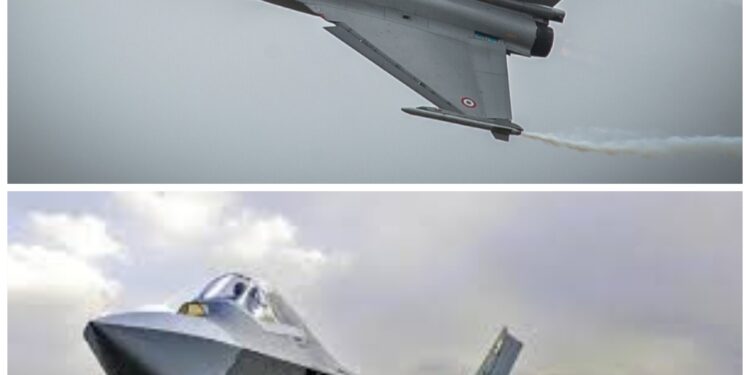 Foto : Diatas (Jet Tempur Rafale), Bawa (Jet Tempur KAAN)