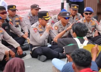 Polres Tual Gelar Pengamanan Aksi Unjuk Rasa Cipayung Plus Kota Tual Menggugat