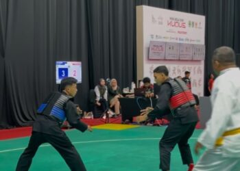 Kandaskan Pesilat Kepri, Arwin Ibrahim Lolos ke Semifinal PON Bela Diri II Jawa Tengah
