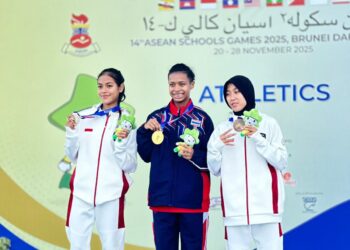 Girsha Saimima Sabet Perak Lari 100 Meter di “ASEAN School Games 2025” Brunai Darussalam