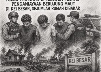 Polisi Amankan 3 Terduga Pelaku Penganiayaan Berujung Maut di Kei Besar, Sejumlah Rumah Dibakar