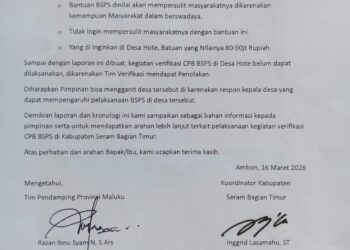 Pj Kepala Negeri Hote Dinilai “Zalimi” 25 Warga Miskin dengan Menolak Tim Verifikasi BSPS 2026