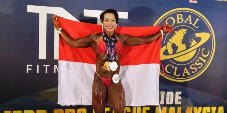 Esterlina, Polwan Polda Maluku Unjuk Kekuatan di Panggung Binaraga Asia, Borong 3 Medali di Malaysia