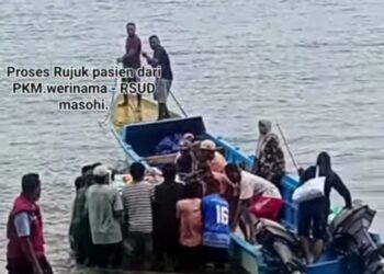 Pasien Rujukan dari Werinama ke RSUD Masohi Tempuh Jalur Laut, Petugas Kesehatan Soroti Belum Dibangunnya Jembatan Waibobot