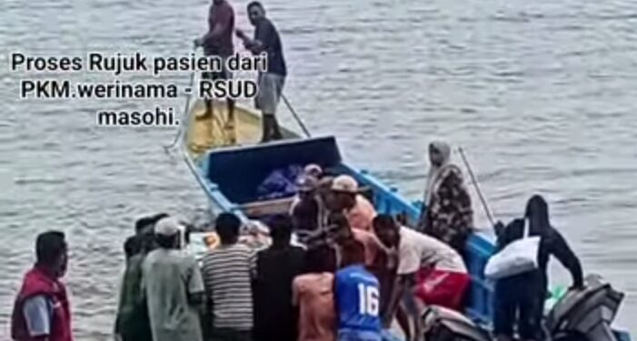 Pasien Rujukan dari Werinama ke RSUD Masohi Tempuh Jalur Laut, Petugas Kesehatan Soroti Belum Dibangunnya Jembatan Waibobot